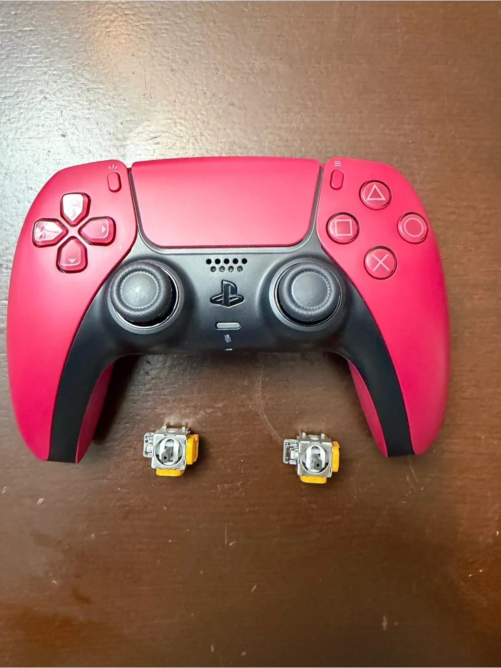 Custom red controller for ps5 hall efect upgrade